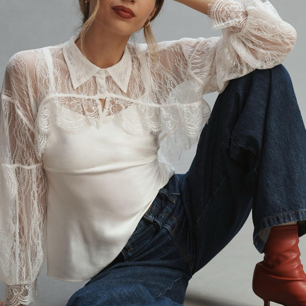 Maeve Lace Topper Shrug from Anthropologie